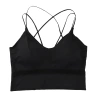 A thin, breathable, fatten and plus-size sports bra for women with a beautiful back and ice silk wrap around the chest, featuring double thin straps and a strapless design Item Picture